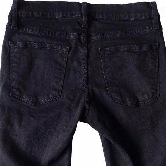FRAME Black Denim Ripped 26 Le Skinny Film Noir - Picture 9 of 15